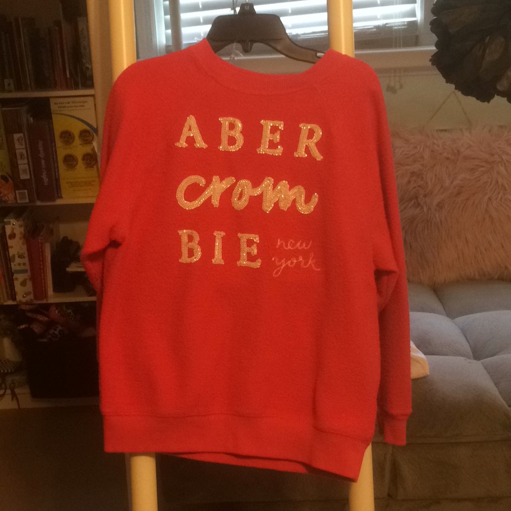 11/12 Abercrombie Kids sequin sweater, pink.